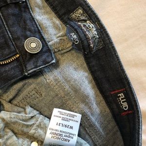 Silver skinny jeans size 29